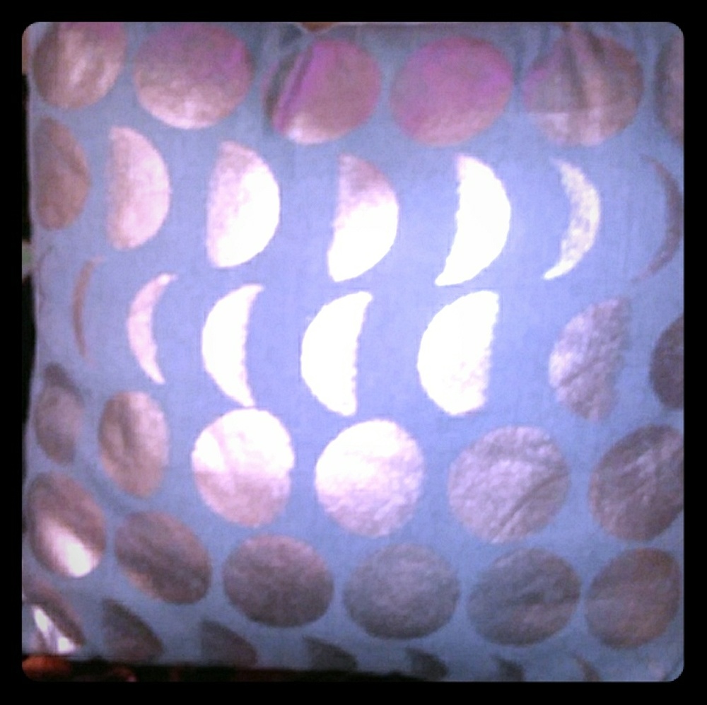 Metallic Moon 🌙 phase pillow nwt